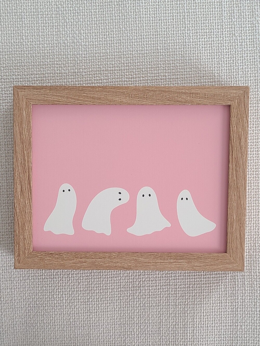 Pink Halloween Ghost Wall Art by Petal Lane Home